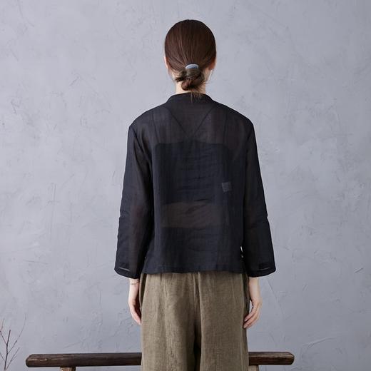 轻柔苎麻衬衣，文艺复古开衫防晒衬衫休闲清透大码中式GYD-A0211 商品图1