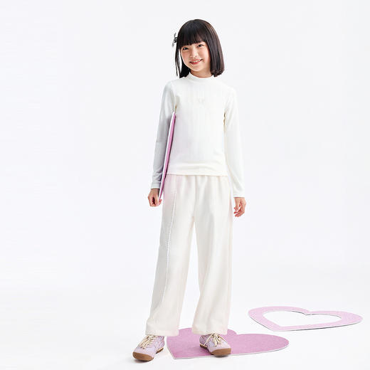 【天丝莫代尔】女童中领长袖针织衫秋季新款安奈儿童装EG531668 商品图3