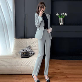 奢姿女装2025新款气质翻驳领职业套装女士时尚假口袋西装两件套250298895