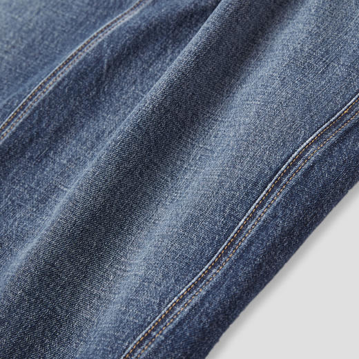 ROMI STUDIO“法式浪漫”酵洗棉质高腰后开衩牛仔八分裙RWCAXA4594 商品图4