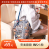 【分销】【买即赠随机挂件+随机卡包】完美款款 ins小狗 原创拼接 牛仔风百搭单肩手拎斜挎水桶女士帆布包 商品缩略图0