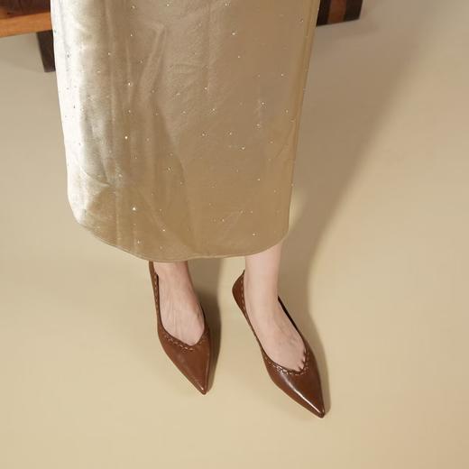 【云粉节】BF楼westory25秋季新款尖头时尚V口猫跟鞋 商品图3