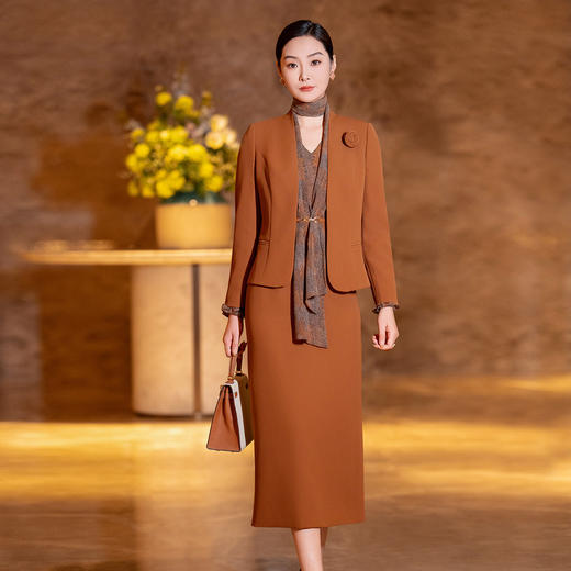 YBY L847气质职业套装裙时尚女神范西装连衣裙两件套 商品图0