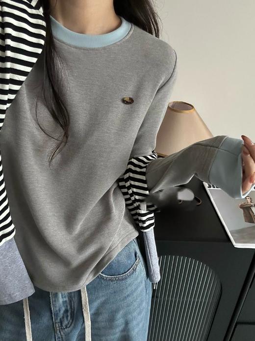 秋季必备韩国订单egg鸡蛋马卡龙德绒T恤 商品图9