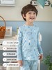 【170克丝麻棉超薄】韩国moimoi末一末一儿童长袖家居服套装儿童保暖内衣套（丝麻棉修身薄款） 亲肤K菌 商品缩略图2