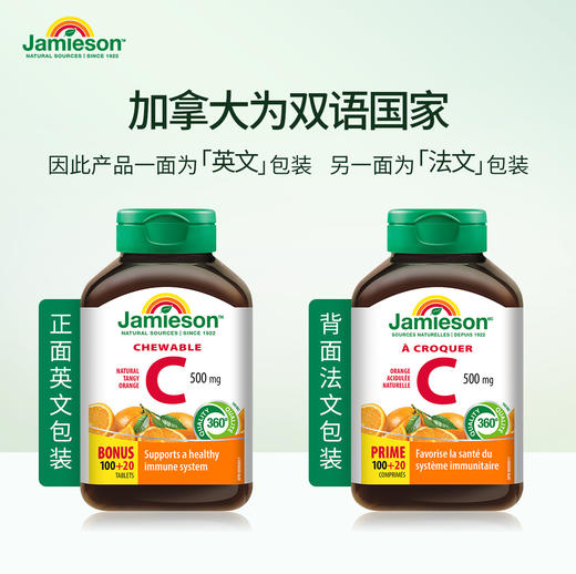 【品牌直供】健美生维生素C咀嚼片-橙味120片 商品图12