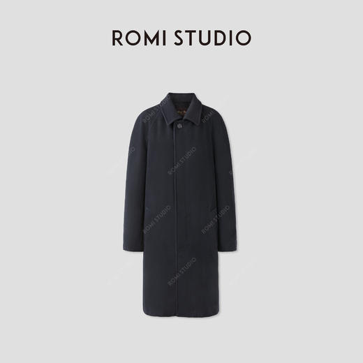 ROMI STUDIO“棕标甄选”澳洲绵羊毛山羊绒翻领毛呢大衣RWCWWG4870 商品图1