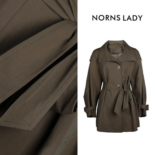 NORNS LADY诺恩 【琥珀】风衣外套中长款修身时尚外套 T25WK20480-12.1 商品图2