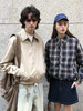 美式复古格纹双面穿外套 秋冬新款宽松小众休闲夹克上衣 商品缩略图0