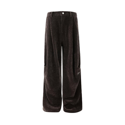 BJHG不计后果雪尼尔休闲裤子男女款秋季刺绣宽松光泽宽松阔腿裤子 商品图3