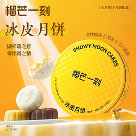 榴芒一刻三种口味冰皮月饼礼盒480g 金枕榴莲组合装 芒果芝士生巧脆脆中秋礼盒