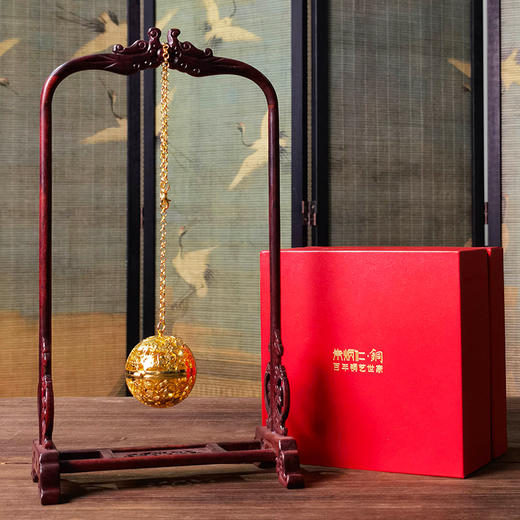 朱炳仁铜 | 合意香囊挂件套装（含木架） 商品图6
