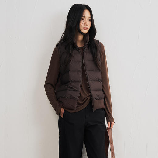 『KEMU 轻绒小马甲』甄选国际金标的匈牙利湖泽白鸭绒填充，细腻清洁，保暖蓬松，修身不显臃肿 商品图1