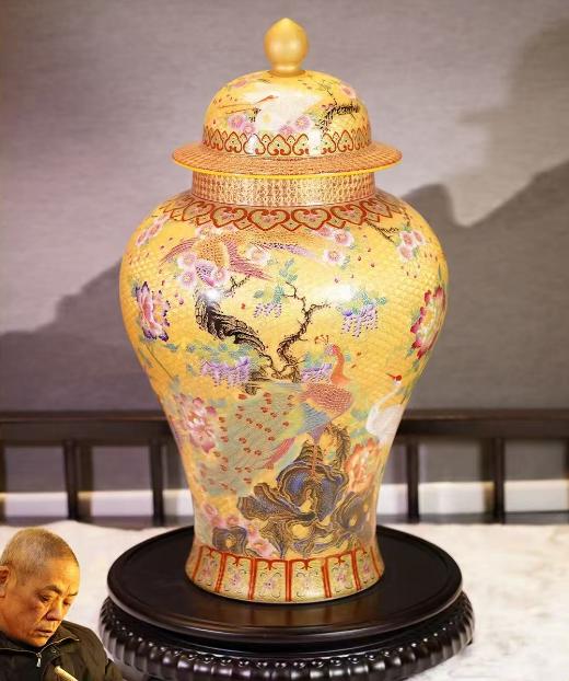 金丝珐琅五伦图将军罐 商品图0