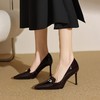【预售5天】法式优雅宴会细跟单鞋女春秋季新款尖头时尚浅口高跟鞋通勤女鞋ZF&25023 商品缩略图4
