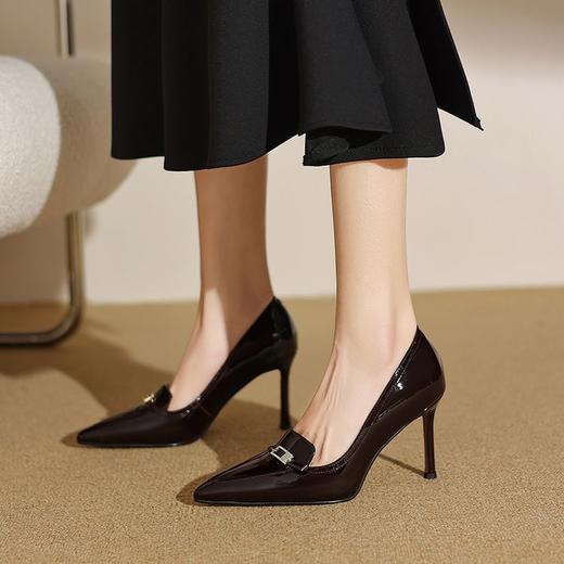 【预售5天】法式优雅宴会细跟单鞋女春秋季新款尖头时尚浅口高跟鞋通勤女鞋ZF&25023 商品图4