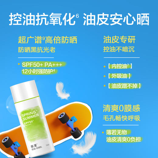 【可控油】春夏控油防晒乳 SPF50+ PA+++ 50g/支 商品图1