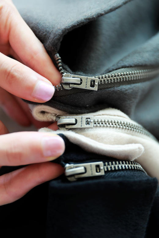 双面羊毛呢大衣，手搓翻领夹克。老干部风牛角扣拉链外套C082860 商品图14