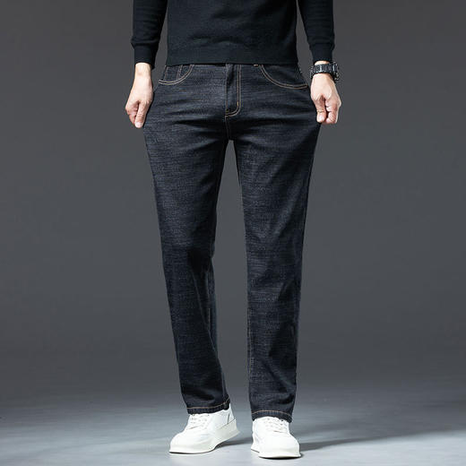 【DYG】大依优型大码男士牛仔裤直筒宽松弹力轻商务牛仔裤男加肥加大修身裤中腰深档弹力 商品图6