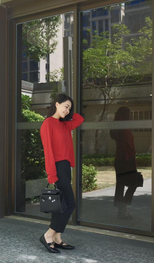 时髦尖子|法式真皮内增高金属扣单鞋 商品图2