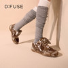 Dfuse迪芙斯2025秋季新款百搭复古德训鞋翻盖鞋舌休闲运动鞋小白鞋DFD3112078 商品缩略图2