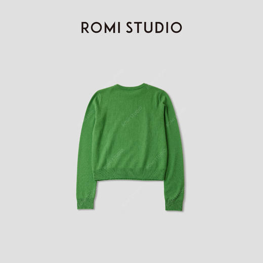 ROMI STUDIO“轻奢简约”羊绒绵羊毛混纺套头圆领毛衫 RWCAST5986 商品图1