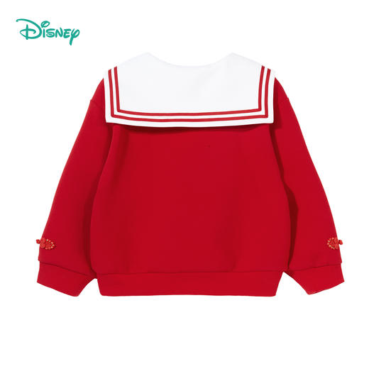 迪士尼2025春秋新款女童海军领卫衣柔软亲肤国风上衣中大童洋气上衣XD1DS089 商品图4