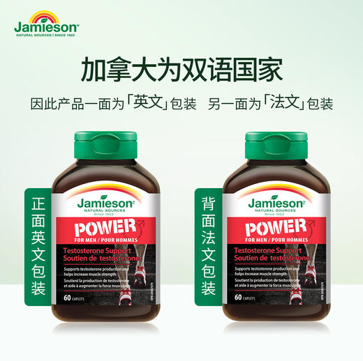 jamieson健美生男士能量片60片睾丸素补睾丸激发男士能量 商品图13