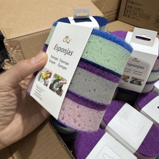 嗨翻周末💥给你们安利个神仙好物😉【出口外贸】Esponjas洗碗海绵💥亏清秒杀19.9🉐12个❗出泡细腻，不留刮痕❗ 🔥外网爆火清洁神器 擦出锃光瓦亮  商品图2