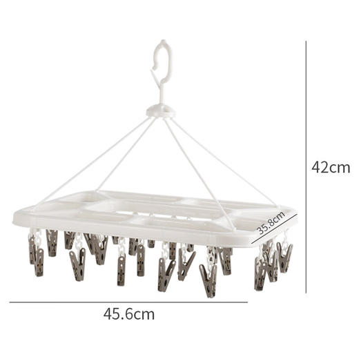 茶花 大号长方型晒衣架(24夹) 商品图1