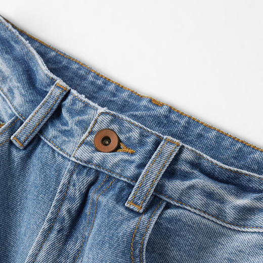 ROMI STUDIO“随性时髦”日本进口丹宁YKK拉链高腰牛仔裤RWCAX06156 商品图3