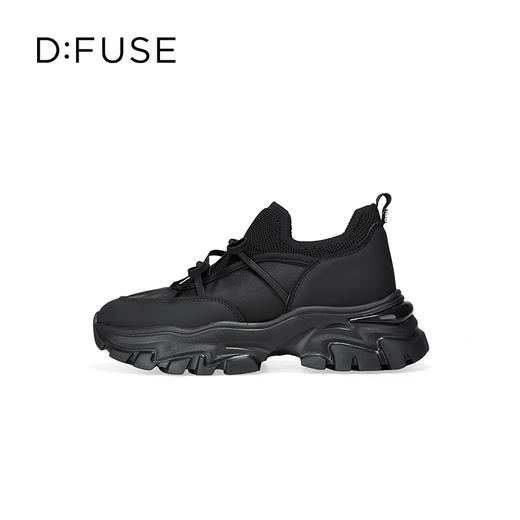 Dfuse迪芙斯2025秋季新款轻便厚底芭蕾舞鞋蝴蝶结增高老爹鞋透气休闲鞋DFD3112085 商品图10