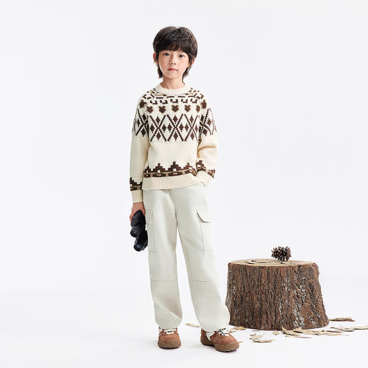 男童全腰梭织夹裤冬季新款安奈儿童装EB546603 商品图3