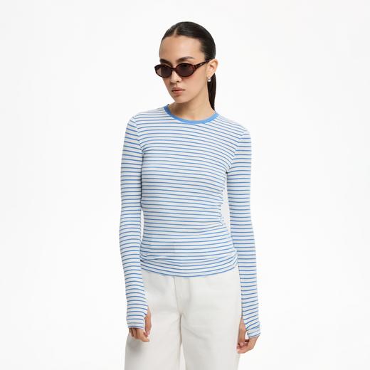 oneup天丝羊毛彩色条纹长袖 商品图1