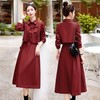 秋季新款复古盘扣两料扣马甲衬衣领气质两件套套裙HR-YWY8905 商品缩略图0