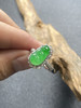 【FC0138】18K镶嵌翡翠阳绿福豆戒指 色泽阳绿 玉质温润 款式精美  圈口14 商品缩略图3