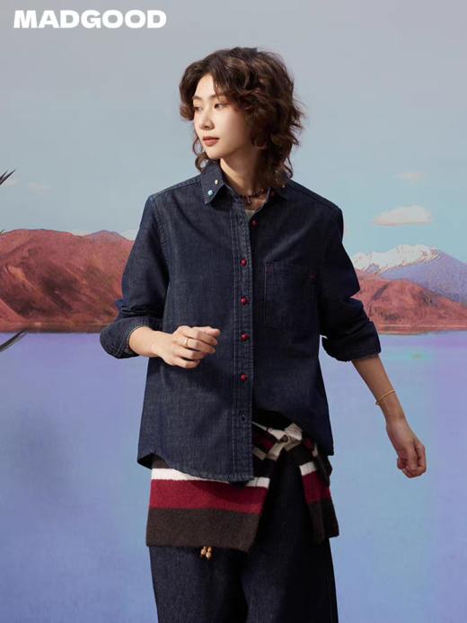 马得工地/MDGDCS252348/合身正肩牛仔衬衫 商品图2