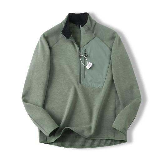 高品质半拉链抓绒 立体剪裁撞色领 高品质保暖中间层 男女同款可穿 商品图7