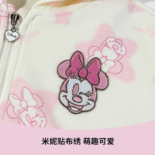 迪士尼2025春秋新款女童开衫外套女孩舒适耐磨连帽卫衣运动休闲外套ZD3ES031 商品图8