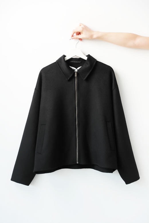 双面羊毛呢大衣，手搓翻领夹克。老干部风牛角扣拉链外套C082860 商品图10