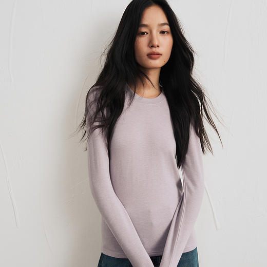 【醋酸天丝羊毛轻绒衣】 圆领/中领/高领，软糯呵护肌肤，百搭叠穿自然丝滑，打造纸片人既视感 商品图5