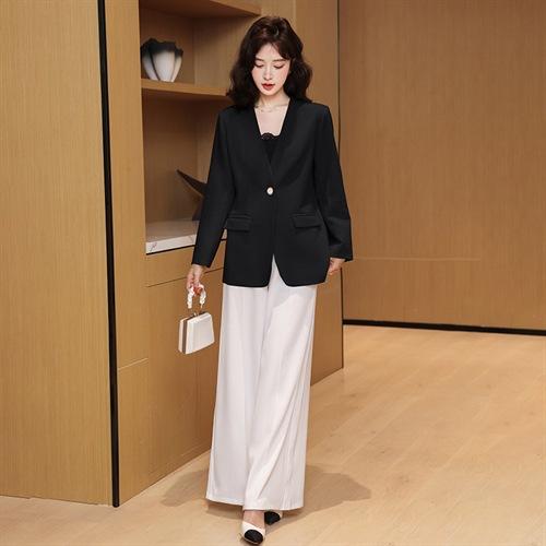 小西装外套时尚V领显瘦简单大秋新款韩版休闲西服上衣HR-HBLJRA760 商品图3