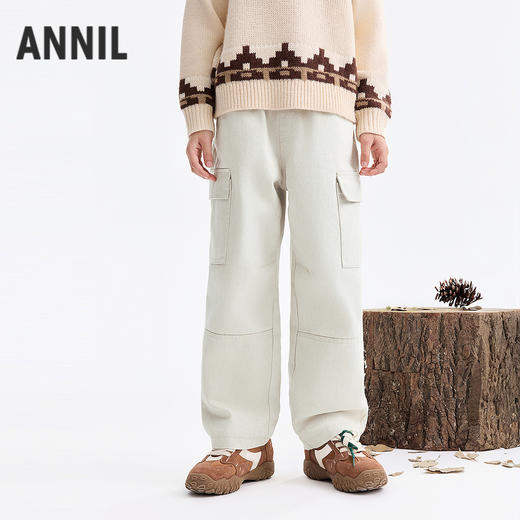 男童全腰梭织夹裤冬季新款安奈儿童装EB546603 商品图1