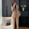奢姿女装2025新款气质翻领职业套装女士时尚双排扣西装裤子两件套25090916 商品缩略图2