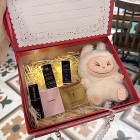 红信封爱心立体小样五件套礼盒 （随机送拉布布）配打包盒七夕/纪念日必入！超浪漫爱心信封礼盒