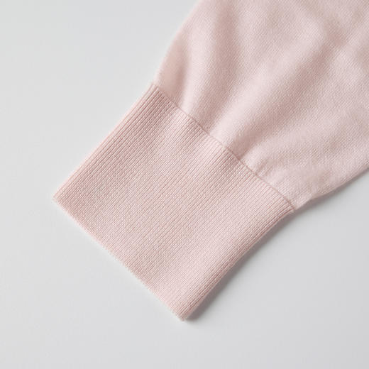 ROMI STUDIO 100%可机洗绵羊毛花纱粉色轻薄针织开衫 RWCSST2374 商品图2