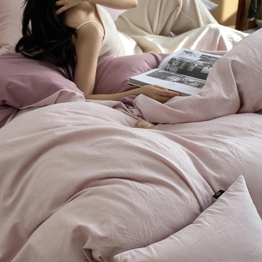 【热卖推荐】自然醒60支轻奢提花磨毛四件套系列HS 商品图4