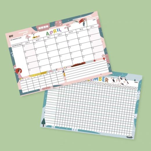 【趁早】A3自填日期桌面计划时间管理日程办公备忘追踪打卡表单 商品图1