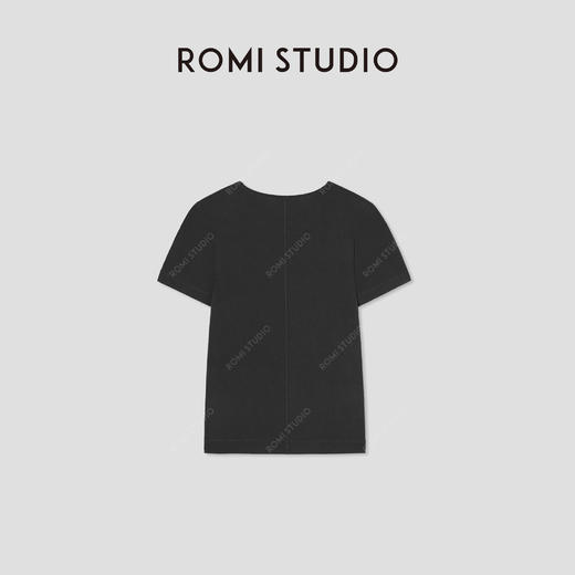 ROMI STUDIO 莫代尔混纺高弹快干修身超柔针织短袖T恤RW25SSY0068 商品图2