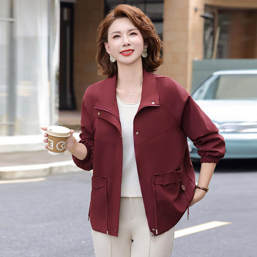 FW 8038妈妈时尚减龄风衣外套 商品图1